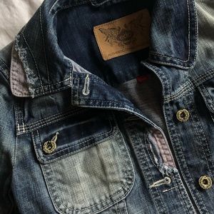 Vintage Cropped Denim Jacket